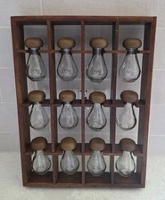 Vintage 1970's Goodwood Hardwood 12 Glass Jar Spice Rack picture