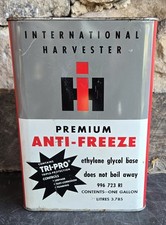 IH International Harvester Anti-Freeze Fluid 1 Gallon Metal Can Vintage Litho picture