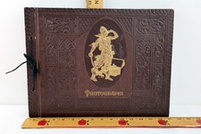 VTG Harlich Scrapbook Pirate Photo Album Embossed Leatherette 40 Pages-Unused picture