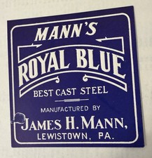 Man’s Royal Blue Axe Label NOS Original Embossed picture