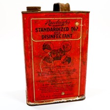 Vtg Raleighs Standardized Dip and Disinfectant Tin Can Livestock Veterinary Old picture