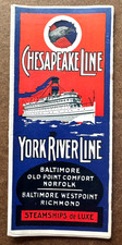 ca 1910s Chesapeake York River Line Illustrated Brochure Steamships Deck Plans picture