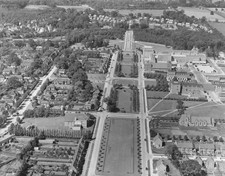 An aerial view of Welwyn Garden City Hertfordshire circa 1960 Old Photo picture