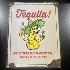 Tequila, Antique Rustic Metal Sign Great Classic. Great For Garage,Dorm,ManCave￼ picture