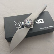 Ketuo Happy Hour Linerlock Gray Titanium Folding Bohler M390 Pocket Knife M031 picture