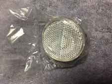 NOS PAIR OF TWO CLEAR RAMPAR WHITE BICYCLE FRONT REFLECTORS picture