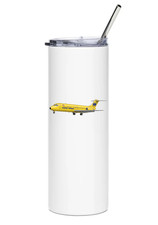 Hughes Airwest Douglas DC-9 Stainless Steel Water Tumbler with straw - 20oz. picture