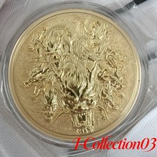 2020 China Nine Dragon Guanyin Buddha Copper Gilding Medal 40MM Thicken picture