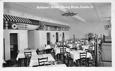 J72/ Lorain Ohio RPPC Postcard c1940s Interior Heilman's Marine Dining 143 picture