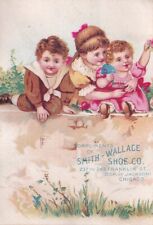 1800's Victorian Trade Card -Smith Wallace Shoe Co picture