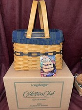 Longaberger 1998 Collectors Club Harbor Basket with Liner, and Protector New NIB picture