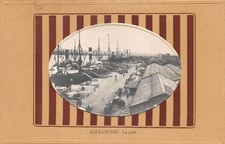 Alexandrie Alexandria Egypt Le Port Ships at Dock Real Photo Postcard AA108439 picture
