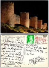 Continental Avila City Walls Spain Postcard picture