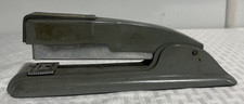 Vintage 1960s SWINGLINE #27 TWO TONE GRAY METAL DESK STAPLER LONG ISLAND USA picture
