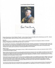 Lord Robert Baden Powell signature on Piece (59498) picture