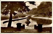 The Paddling Pool Letchworth Garden City Herts 1957 Real Photo RPPC Postcard picture