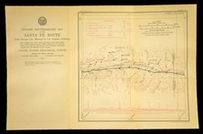 1915 Antique Santa Fe Railroad Map Line Prowers Colorado Martin CO Caddoa Lamar picture