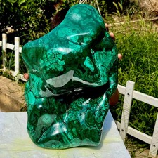 32.4LB Natural Polished Malachite Mineral freeform specimen Reiki Stone Healing picture