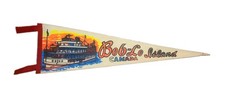 Vintage Travel Souvenir Felt Pennant - Bob-Lo Island Amusement Park 23in picture