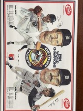 1984 Detroit Tigers World Champions Elias Brothers Placemat Petry Gibson Box 235 picture