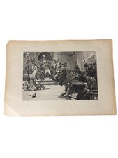 1893 Gebbie & Co Antique Historical Engraving Print Large Victorian Print picture