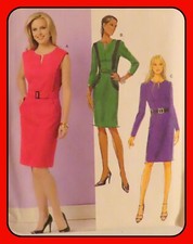 Misses Semi-fitted DRESS Pattern EASY Butterick B5521  Sz 6-8-10-12 UNCUT picture