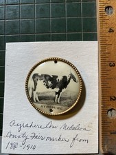 Antique 1880’s-1910 Ayrshire Cow County Fair Medallion picture