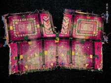 Vintage Banjara Applique Old Hand Embroidery Work Antique Afghani craft Patch 16 picture