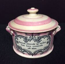 Victorian Pink Lustre Soft Paste Porcelain Covered Jar picture