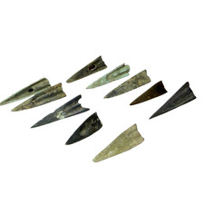Lot of 10 Ancient Iron Arrowhead Kievan Rus - Vikings 8-11th century AD Relics picture