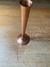Vintage Coppercraft Guild Copper Flower Bud Vase Candleholder Weighted 8.5” picture