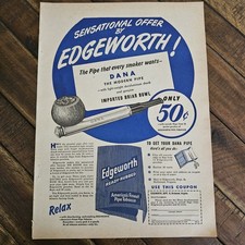1949 EDGEWORTH Dana Pipe & Tobacco Original Magazine Print Advertisement picture