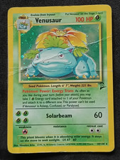 Pokemon TCG Venusaur 18/130 Base Set 2 Holo Rare Card Vintage WOTC - HP/DMG picture