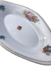 Antq 20s Rare Rosenthal China Floral Vtg Relish Dish MADISON HOTEL Advertising picture