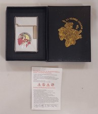 NOS Mint in Box LA GLORIA CUBANA CIGAR LIGHTER, logo white enamel butane picture