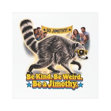 Be Kind Be Weird Be a Jimothy Car Magnet | Raccoon Design picture