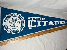 Vtg The Citadel College Of South Carolina Pennant Deadstock picture