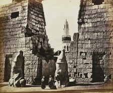 RARE Francis Bedford, Temple of Luxor, Egypt, Original Mounted Albumen Print picture