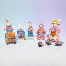 vintage TINY miniature Bunnies, Bunnies' Family - 1.5