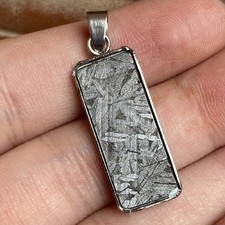 Aletai iron meteorite material thin slice pendant Meteorite inlaid necklace picture