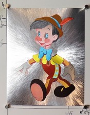 Vintage Pinochio Dufex Foil Print Walt Disney Productions 8