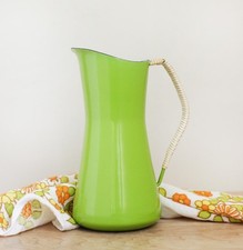 Dansk Kobenstyle Enamel Pitcher in Rare Apple Green Jens Quistgaard ~ Denmark picture