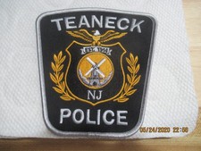 teaneck new jersey police patch super rare for display only last one picture
