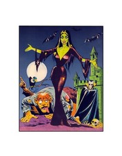 Vampira/ Visit Transylvania /Topps Travel Posters Silver Age Sericel/ Wally Wood picture