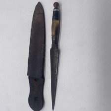 WWI Mexican Border Service Bowie Knife MALDONADO Oaxaca Named Soldier Sheath picture