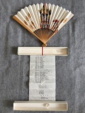 Authentic Antique Kyoto Folding Fan Okada Masashi Kyo-Sensu Boxed Unused Japan picture