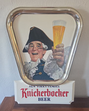 Vtg 1955 RUPPERT KNICKERBOCKER BEER Sign Father Knickerbocker Chrome Bar Display picture