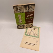 Oster Osterizer Recipe Booklet 1949 Vintage Kitchen Manual Green Flyer Included picture