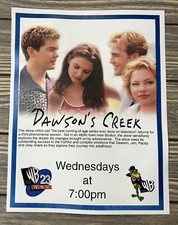Vintage Dawsons Creek WB 23 WBU 8.5” x 11” Promo Flyer Ad picture