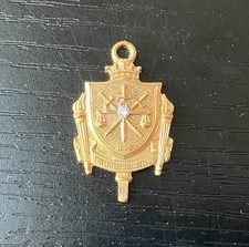 VTG Gold Tone & Clear Stone FBI 30 Years Service Recognition Pendant /Charm picture